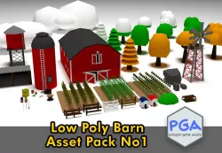 Low poly farm Low-poly  3D model