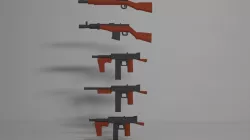 Low Poly Guns Low-poly  3D model