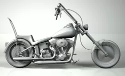 MOTORCYCLE CHOPPER HD 3D model