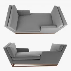 New Contemporary Modern Handmade Tete-a-tete Sofa  3D model