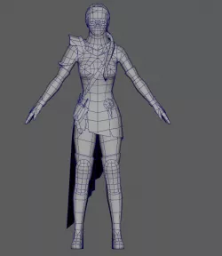 Ninja Woman Ninja lowpoly Low-poly  3D model