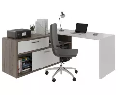 Office desk with computer and decors 3D model