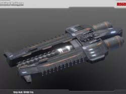Orbital Railgun Low-poly  3D model