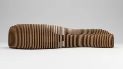 Parametric wooden bench 3D model