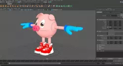 Pig Cartoon Low-poly  3D model