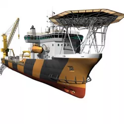 Pipe laying ship 3D model