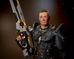 Ranger with plasma gun Low-poly  3D model