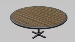 Restaurant Circular Table Low-poly  3D model