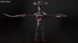 Robot Character Low-poly  3D model