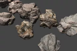 rock package stones Low-poly  3D model