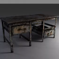 Rusty workbench Low-poly  3D model