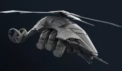 Sci-Fi Helicopter 3D model