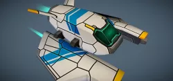 Sci-Fi Space Gun Fighter Ship - STANDARD - for Mob and RTS games Low-poly  3D model