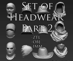 Set of Headwear Part 2 3D model