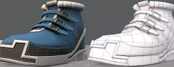 Shoes cartoonV20 Low-poly  3D model