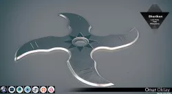 Shuriken 02 - PBR - 4K PBR Maps  Low-poly  3D model