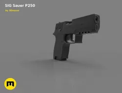 SIG Sauer P250 pistol Low-poly  3D model