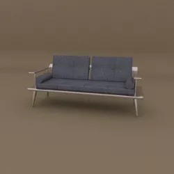 Sofa Armchair Low-poly  3D model