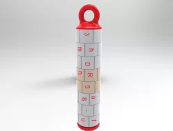 Spin Password Cylinder - Key Chain 