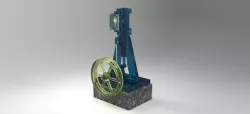 Standing Steam Engine Model