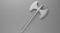 Two sided axe weapon VR AR low-poly 3D model Low-poly  3D model