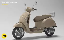 Vespa GTS scooter Low-poly  3D model