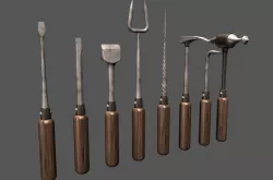 Vintage Screwdrivers Long Round 3D model