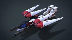 Wing 01x SpaceShip Low-poly  3D model