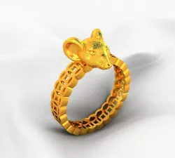 12 animal zodiac rat ring 3D print model