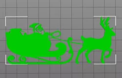 2D Christmas scene  3D print model
