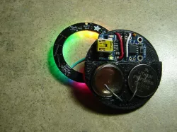 2x cr2032 battery mount made for an LED shirt button Free 3D print model