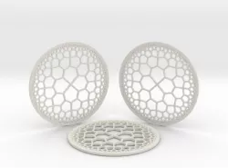 3 Hyperbolic Coasters  3D print model
