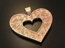 3D print model heart pendant 3D print model ST VALENTINES DAY 3D print model