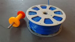 3D-printable split filament spool with threaded joint 135 mm Free 3D print model