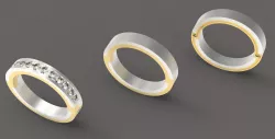 3in1 moving rings 3D print model