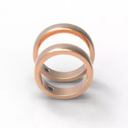 5mm Band Diamond  Couple  Ring 3D print model