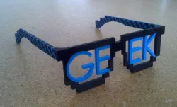 8-bit Geek Glasses for Dual Extrusion Free 3D print model