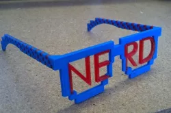 8-bit Nerd Glasses for Dual Extrusion Free 3D print model