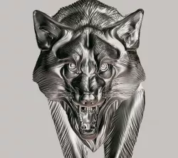 a wolf 3D print model