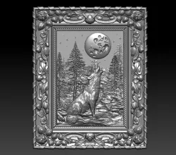 a wolf 3D print model