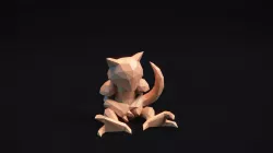 Abra - Stylized Pokemon LowPoly Art -  3D print model