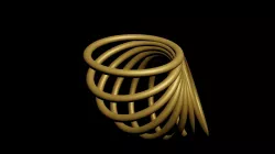 Abstract gold rings 3D print model