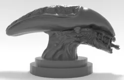 Alien bust 3D print model