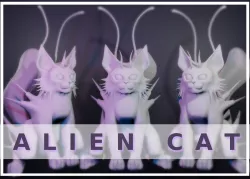 Alien Cat Young 3D print model