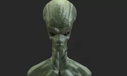 Alien Head 6 3D print model