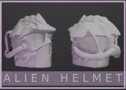Alien Helmet 3D print model