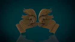 American Flag and Eagle stl model for cnc and 3D print model