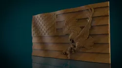 American Flag and Eagle stl model for cnc and 3d printer 3D print model