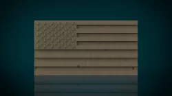 American Flag stl model for cnc and 3d printer 3D print model