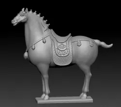ancient Chinese horse 3D print model